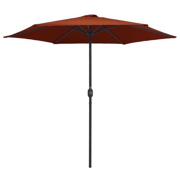 vidaXL Garden Parasol Terracotta Polyester, Aluminum Large Collapsible