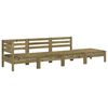vidaXL Garden Sofa Natural Wood Pinewood 4-seater Modular