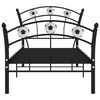 vidaXL Bed Frame Black Powder-coated metal Twin Durable Bed Frame