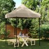 vidaXL Party Tent Taupe Oxford fabric with PVC coating, Powder-coated steel