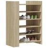 vidaXL Shoe Cabinet Sonoma oak Engineered wood Medium Shoe Cabinet