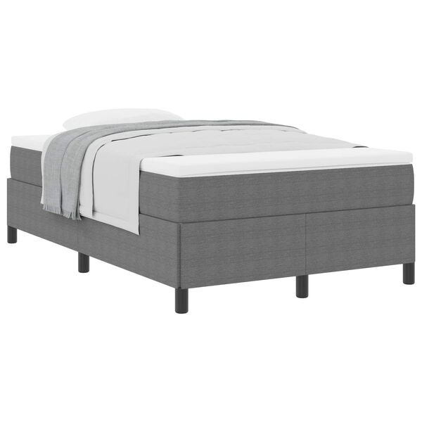 vidaXL Box Spring Bed Light Grey 47.24 x 78.74 in Velvet
