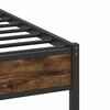 vidaXL Bed Frame Smoked Oak Engineered wood and steel Small Single