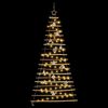 vidaXL Christmas Tree with 100 LEDs Natural 70.9" Solid Ash wood