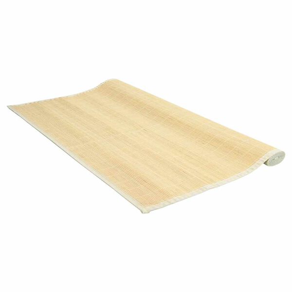 vidaXL Rug Natural Bamboo 63 x 90 in Non-slip Rug Rectangular