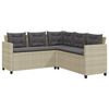 vidaXL Garden Sofa Light grey, Dark grey