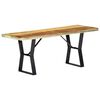 vidaXL Bench Various wood tones Reclaimed wood, Powder-coated iron 43 in