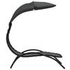 vidaXL Sun Lounger With Canopy Dark Grey Textilene, Fabric, Steel