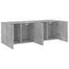 vidaXL TV Cabinet Set of 2 Concrete Grey Engineered Wood Medium