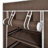 Fabric Shoe Cabinet with Cover 23" x 11" x 42" Brown