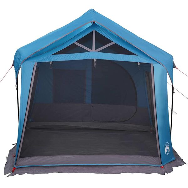 vidaXL Family Tent with Roof Blue and Grey 244.09 x 126.77 x 94.49 in