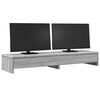 vidaXL Monitor Stand with Drawers Grey Sonoma 39.4x10.6x5.9" Engineered Wood