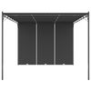 vidaXL Garden Gazebo with Side Curtain 157.5"x118.1"x88.6" Anthracite