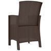 vidaXL Patio Chair with Cushion PP Rattan Brown