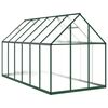 vidaXL Greenhouse Green and Transparent Aluminum, Polycarbonate Large