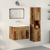 vidaXL Bathroom Furniture Set 3 pcs Old Wood 23.6" x 15.2" x 18.1