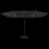 vidaXL Garden Parasol Anthracite Polyester, Powder-Coated Iron