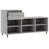 vidaXL Shoe Cabinet Grey Sonoma 40.2x14.2x23.6" Engineered Wood