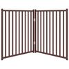 vidaXL Dog Gate Set of 2 Brown Oak Solid Fir Wood Medium Foldable