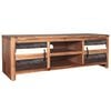 vidaXL TV Stand Wood, Black, White Solid Acacia wood, MDF