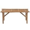 vidaXL Garden Bench Natural Bamboo Bamboo and Polyester Foldable