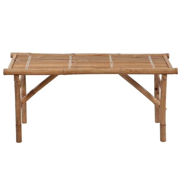 vidaXL Garden Bench Natural Bamboo Bamboo and Polyester Foldable