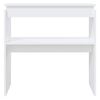 vidaXL Console Table White Engineered wood 31.5 x 11.8 x 31.5 in