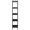 vidaXL Bookcase Black Engineered wood, metal 23.6x11.8x60.6 in