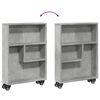 vidaXL Narrow Storage Trolley Concrete Grey Engineered Wood Narrow