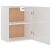 vidaXL Hanging Cabinet High Gloss White Engineered Wood Medium