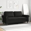 vidaXL 2-seater Sofa Black Faux leather, metal, foam 2-seater Tough