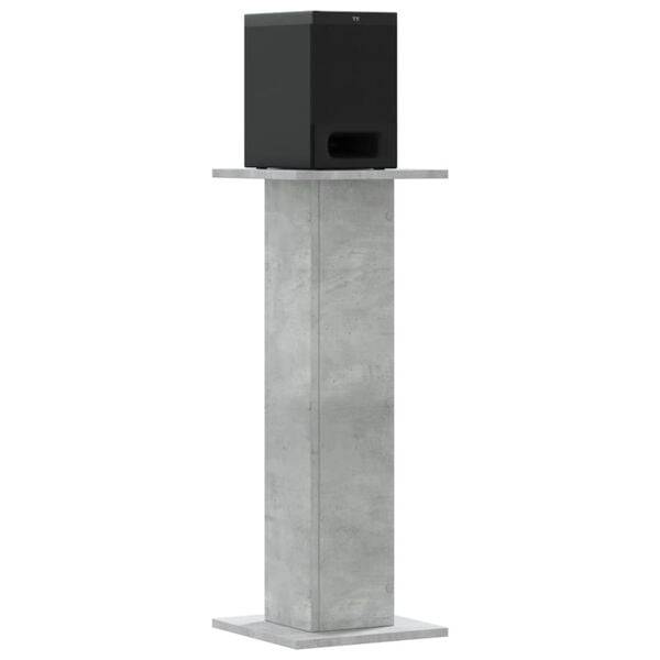 vidaXL Speaker Stands 2 pcs Concrete Grey 11.8x11.8x31.5" Engineered Wood