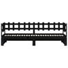 vidaXL Day Bed Black Solid pine wood Double