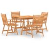 vidaXL Outdoor Dining Set Natural Wood Solid Acacia wood 5-Piece Durable