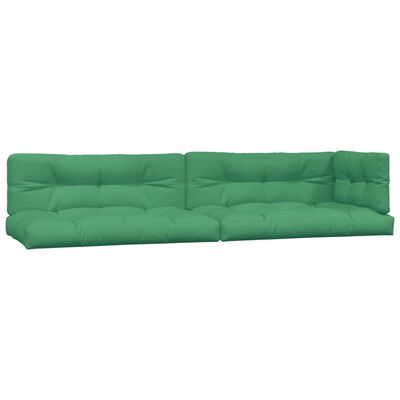 vidaXL Pallet Cushions 5 pcs Green Fabric