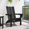 vidaXL Folding Adirondack Chair Black 74.5 x 80.5 x 90cm HDPE