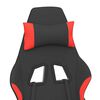 vidaXL Gaming Chair Black and Red Polyester, Metal, Plywood, Plastic, Foam