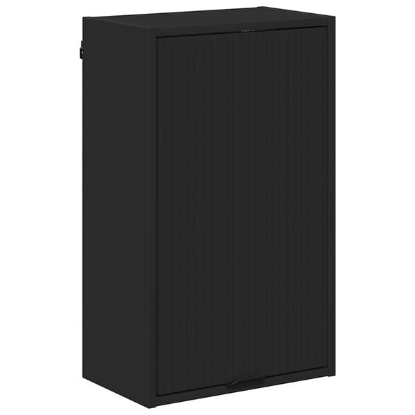 vidaXL Bathroom Cabinet Wall-mounted Black 15.35 x 9.25 x 25.59 in