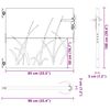 vidaXL Garden Gate 33.5"x39.4" Corten Steel Grass Design