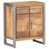 vidaXL Sideboard Natural wood with grey finish Rough mango wood and iron