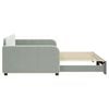 vidaXL Daybed with Trundle without Mattress Light Gray 39.4"x74.8"