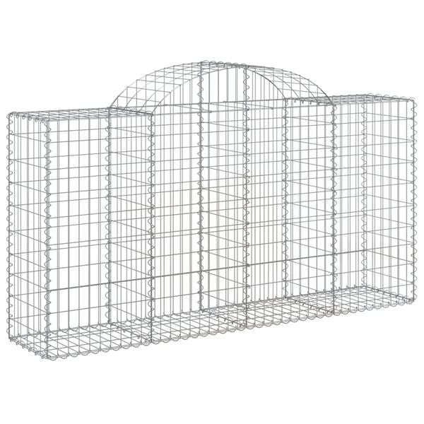 vidaXL Gabion Basket Set of 40 Silver Galvanized Iron Decorative Inlays
