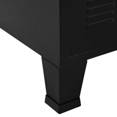 vidaXL Filing Cabinet with 6 Doors Industrial Black 29.5"x15.7"x47.2" Steel