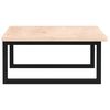 vidaXL Basin Shelf Natural Oak and Black Solid Oak Wood and Steel Medium