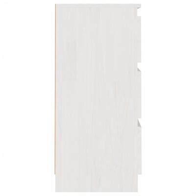 vidaXL Bedside Cabinets 2 pcs White 15.7"x11.6"x25.2" Solid Wood Pine