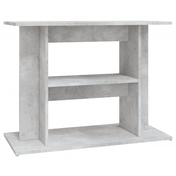vidaXL Aquarium Stand Concrete Grey Engineered Wood 31.5x13.8x23.6 in