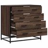 vidaXL Drawer Cabinet Brown Oak Engineered Wood, Metal Standard