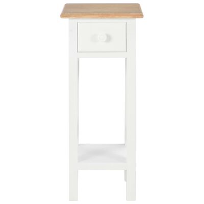 vidaXL Side Table White 10.6"x10.6"x25.8" Wood