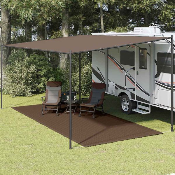 vidaXL Tent Carpet 98.4x236.2" Brown