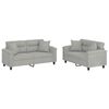vidaXL Sofa Set Light grey